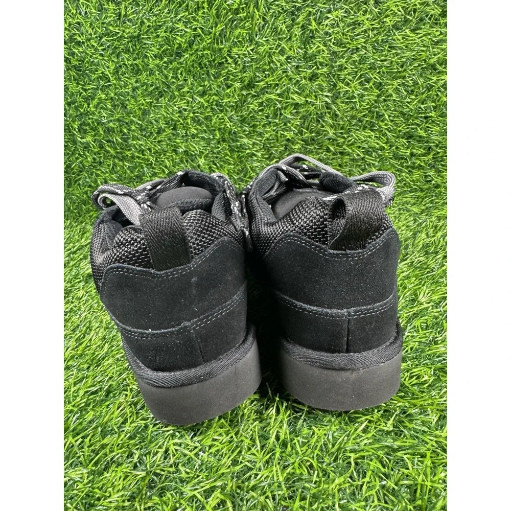 UGG M LO LOWMEL Men's Black Suede Lace Up Sneakers Round Toe Size 13 1169493